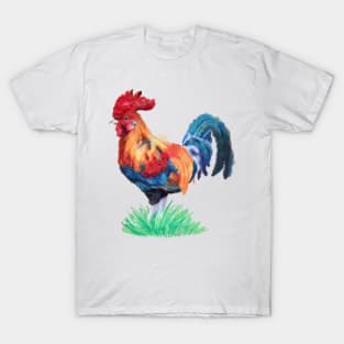 Oil Pastel Rooster T-Shirt